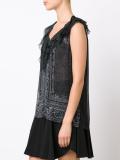 ruffle neck blouse