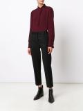 front ruffled placket shirt