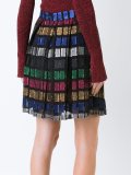 striped pleated skirt