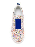 splatter print slip-on sneakers