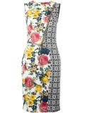 zipped panelled dress