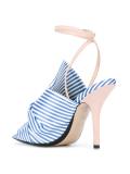 striped knot sandals 