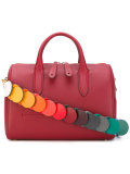 contrast strap tote bag 
