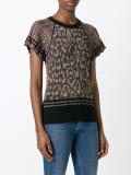 animal pattern knitted top