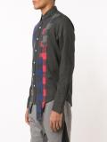 plaid longer stripes shirt