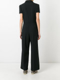 neck tie tailored jumpsuit