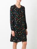 lips print shift dress