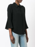 fluted sleeve blouse