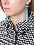 diamond and agate drop earrings