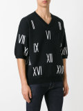 numbers V-neck sweater