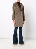 hooded shawl collar coat