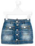 stonewash denim skirt