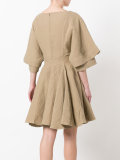 pleated trim dress 
