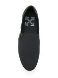 striped slip-on trainers