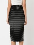 high-waisted pencil skirt