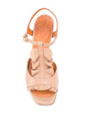ruffle front sandals