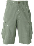 dots print cargo shorts