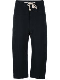 rope belt cropped trousers