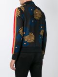 floral print zip up cardigan