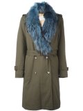 fur trimmed military coat 