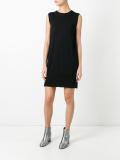 pleated back sleeveless dress