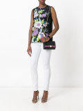 floral print sleeveless blouse