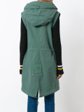 sleeveless hooded coat