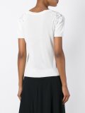 lace detail cropped T-shirt