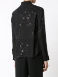 stars print sheer shirt