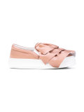 ruched slip-on sneakers