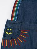 embroidered denim dungarees