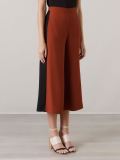 high waist panel cropped trousers