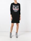 lion head embroidered sweatdress