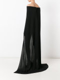 off-shoulder cape bodysuit