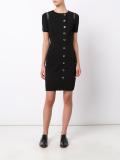 dislocated button fastening dress