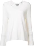 V-neck knitted blouse