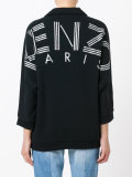 oversized logo print sweat top