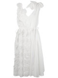 floral applique belted dress