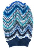 zig-zag pattern knit beanie