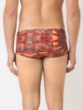 abstract print swim trunks