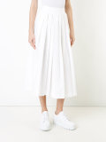 pleated cropped trousers