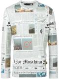 newspaper print longsleeved T-shirt