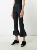 flared cropped trousers