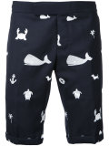 printed chino shorts