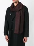 frayed abstract print scarf