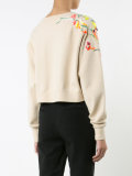 embroidered flowers sweatshirt 