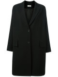 drop shoulder button fastening coat
