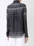 printed draped shirt