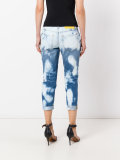 Glam Head bleached pattern jeans