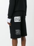 multi patch detail track shorts